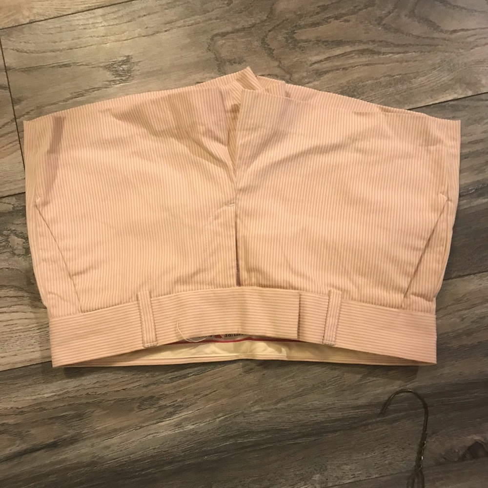 Juicy Couture pink and cream pinstripe shorts